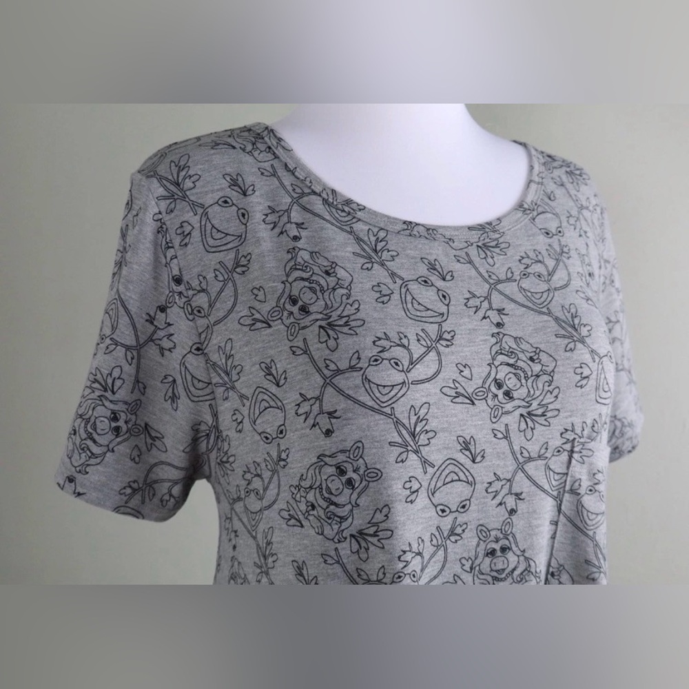 LuLaRoe Disney Collection Carly Dress Miss Piggy and Kermit the Frog Sz M EUC - Picture 5 of 7